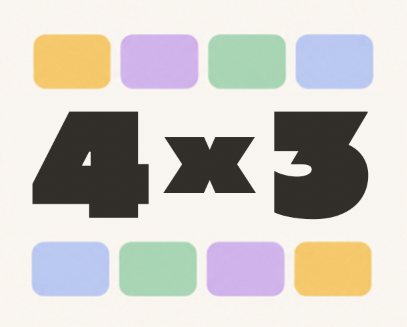 4 × 3